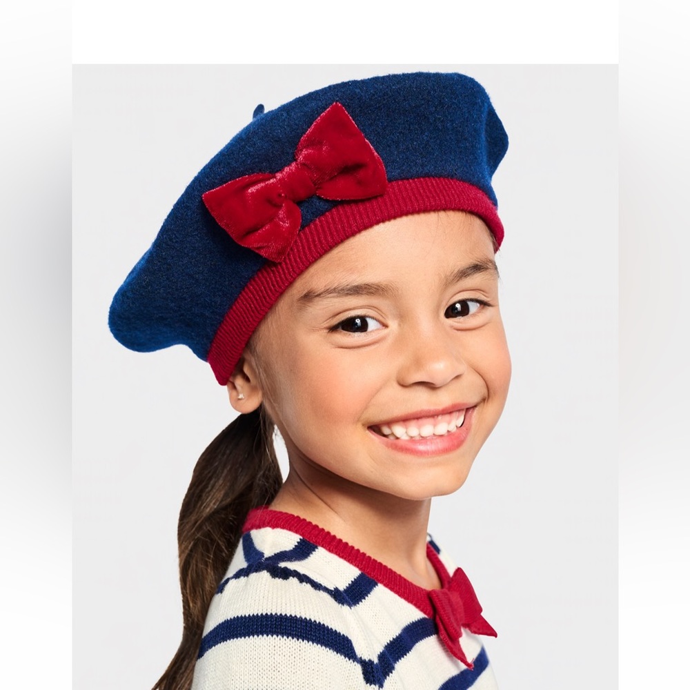 Gymboree Girls Bow Beret - Parisian Chic